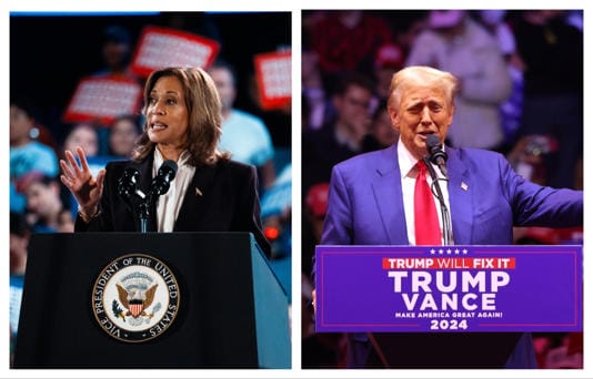 Kamala Harris, Donald Trump